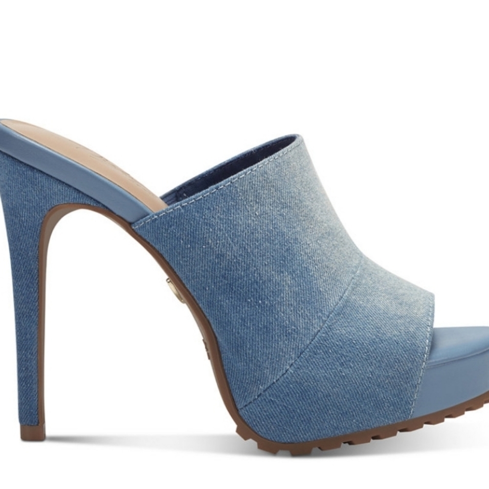 Denim mule